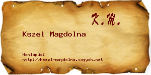 Kszel Magdolna névjegykártya
