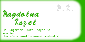 magdolna kszel business card